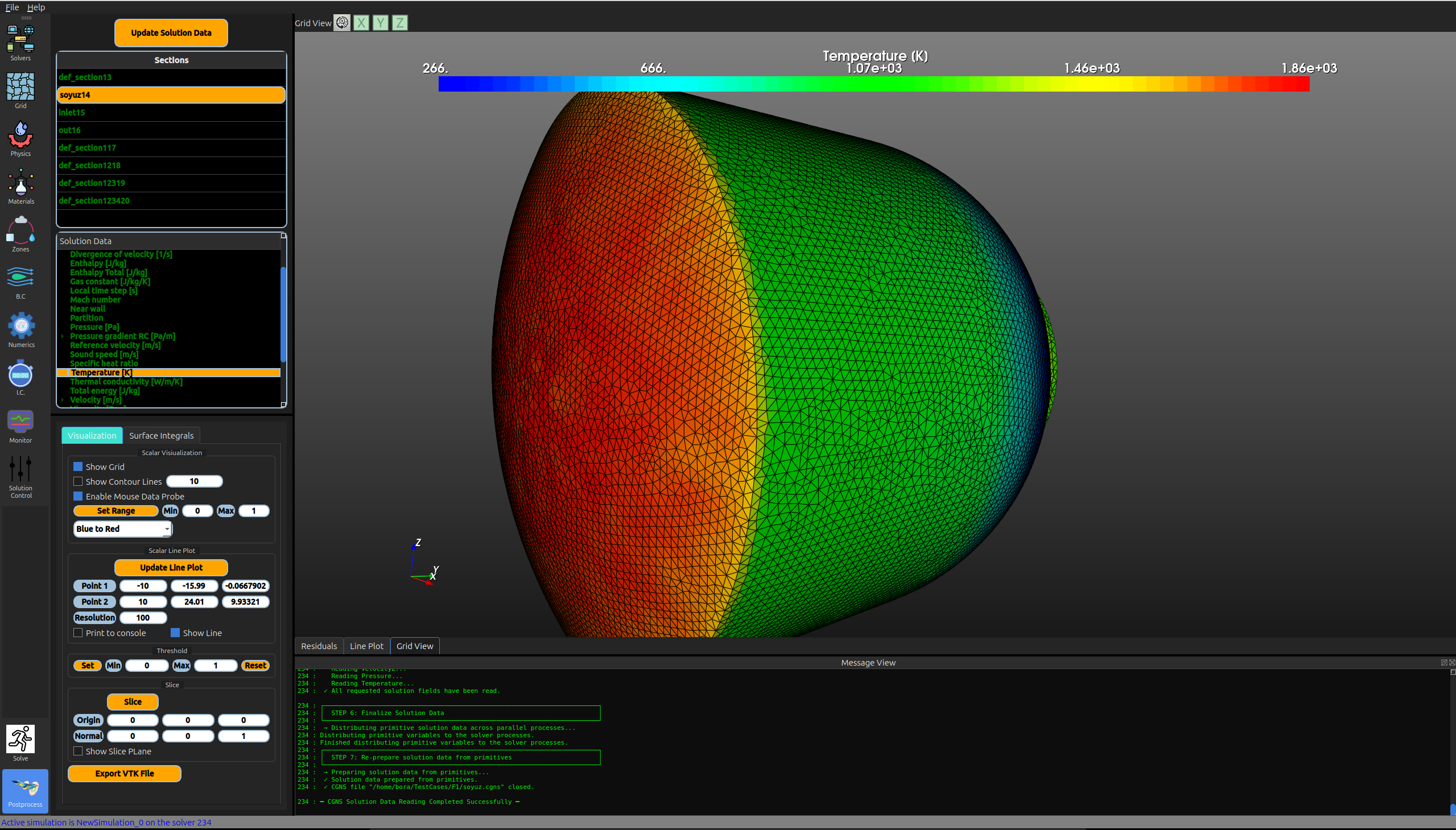 LIKUA FlowPhysics aerothermal high-speed flow result