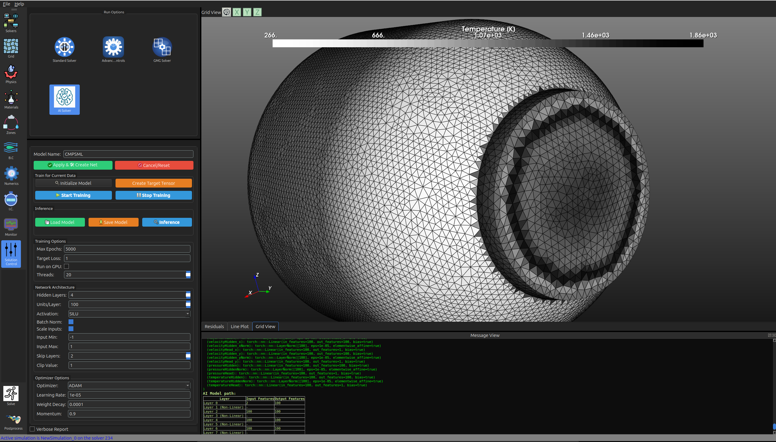 NeuralFlow Graph Neural Operator CFD solver operating on a computational flow field