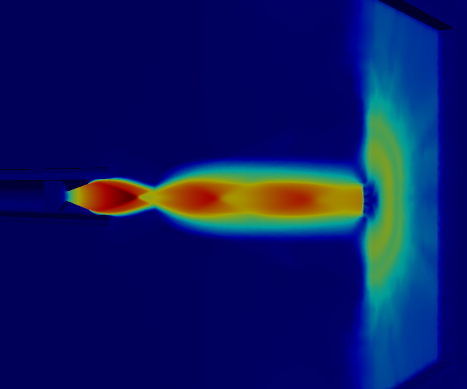 Eulerian alumina droplet distribution during missile launch