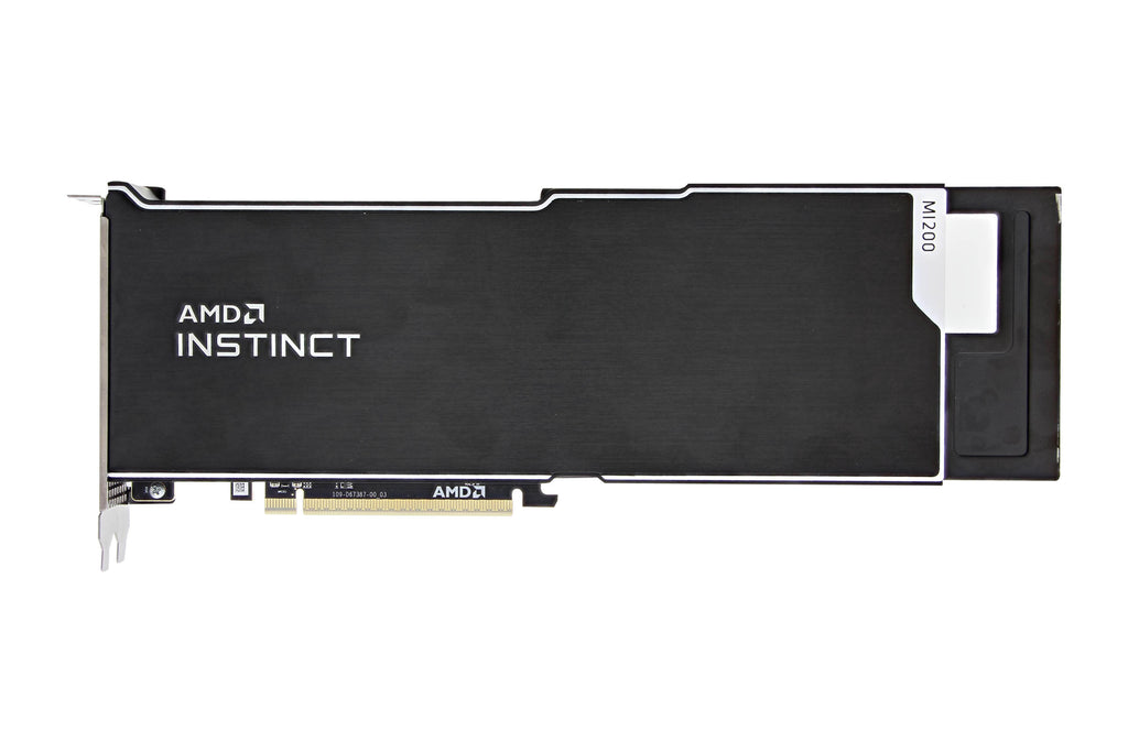 AMD Instinct MI210 64 GB HBM2e PCIe accelerator – side product view